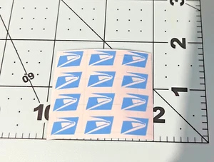 1/64 Scale USPS Miniature Vinyl Decal Stickers Sheet for Toy Cars Collectibles - Picture 1 of 2
