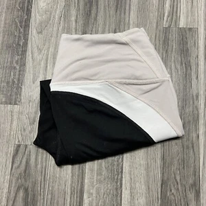 VICTORIA'S SECRET Stretch Waist Mid Rise Black & Tan Cropped Pants Girl's Size M - Picture 1 of 8