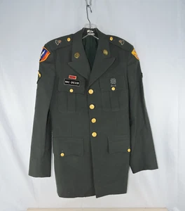 Vietnam Era US Army Tropical Coat Sz 35L DSA 100 70 Signal Brigade DUI SSI ID - Picture 1 of 22
