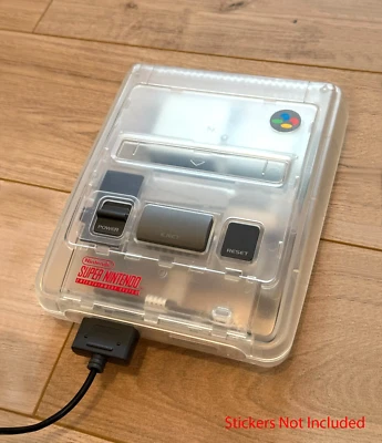 Replacement Casing / Shell / Case for Nintendo SNES Console - Transparent Clear - Image 1 of 4