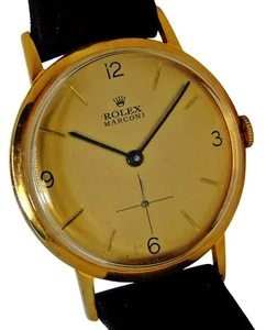 Vintage Rolex Marconi manual wind 18k gold plated case mens WATCH for collectors - Picture 1 of 13