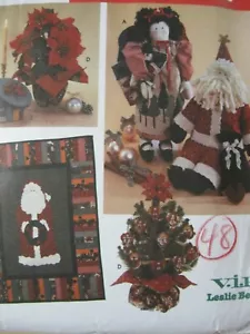 SIMPLICITY Holiday Pattern 7322 23" Angel 19" Santa Wall Hanging Pot Cvr. 52P17 - Picture 1 of 3