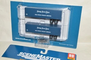 HO scale Walthers 35' piggyback trailer train set (2) Nickel Plate Road RR BLUE - Picture 1 of 1