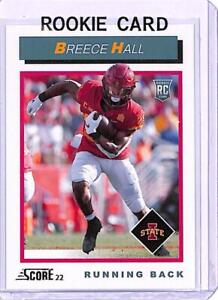 2022 Score 1992 Throwback Rookie Gold #5 Breece Hall Iowa State Cyclones Card RC