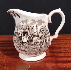 Jarra antigua Myott Royal Mail Staffordshire crema jarra eduardiana Ironstone - Imagen 1 de 6