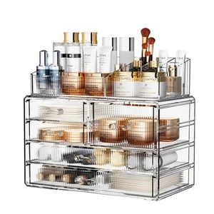 Stackable Storage Drawers, Acrylic Bathroom Counter Organizer Clear Makeup Or... - Picture 1 of 7