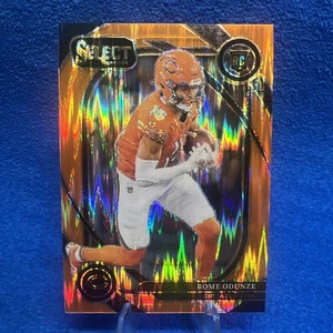 Select Rome Odunze Club Level Orange Prizm/399 Select Color Match Ch Bears RC - Imagen 1 de 8