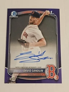 David Sandlin RC AUTÓGRAFO 150/250 - 2025 Bowman cromo púrpura geometría refractor  - Imagen 1 de 7