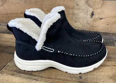 Easy Spirit Women's Bennet2 Black Suede Winter Ankle Boots Shoes Size 8.5 M New - Image 1 of 4