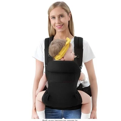 Portabebés Ergonómico, Cintura Ajustable y Malla Transpirable, Bolsillo, 7-45 libras Foto 1 de 4