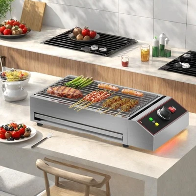 Parrilla Eléctrica Encimera 1800W, Parrilla Interior Sin Humo con Plancha Extraíble Foto 1 de 4