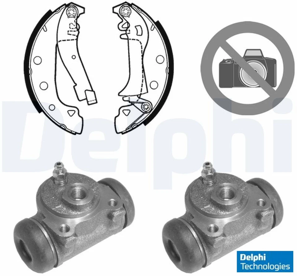 Delphi 631 Bremsbackensatz 4 Bremsbacken Trommelbremse für Peugeot  - Bild 1 von 1