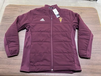 Chaqueta Adidas ASU de peso medio granate Arizona State Sun Devils para hombre - grande - nueva con etiquetas Foto 1 de 4