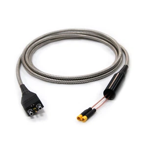 YUSHI Ultraschallsondenkabel Doppelanschluss gepanzert 1,5 Meter - Bild 1 von 3