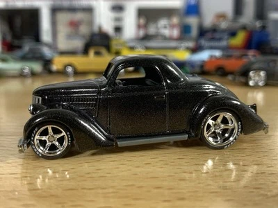 Ford Coupe Street Rod 1936 Matchbox negro rueda personalizada intercambio 1/64 suelto Foto 1 de 4
