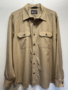 Carhartt Men’s Khaki Tan Long Sleeve Casual Loose Fit Button Up Work Shirt Sz XL - Picture 1 of 15