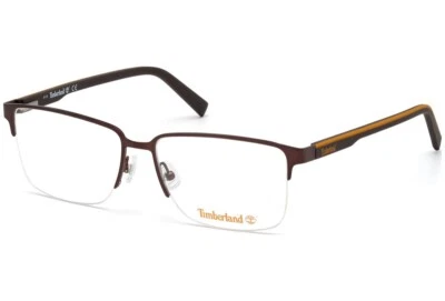 Marco óptico de gafas Timberland TB1653 049 de metal marrón semi borde 56-16-150 RX Foto 1 de 4