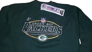 Vintage DEADSTOCK Logo Athletic Green Bay Packers Sweatshirt Pro Line NWT Medium - Picture 1 of 8