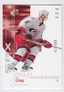 2003-04 UD SPX ERIC STAAL RC /500 ROOKIE STARS R216 REDEMPTION Deck Hurricanes - Bild 1 von 1