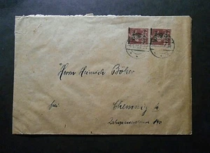 MEMEL Litauen Klaipeda 1920 "Fr.di France SVR " 40pf auf 20pf x2 auf Brief - Bild 1 von 2
