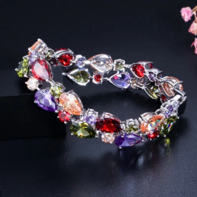 Pulseras con dije de plata de piedras preciosas granate granate amatista brillante natural de Mona Lisa Foto 1 de 4