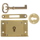  1 Set of Drawer Lock Brass Desk Lock Drawer Lock with Key Cabinet Drawer Safety