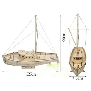 Schiffsmontage Modell Holzschiffe Segelboot Dekoration Spielzeug Geschenke - Bild 1 von 5