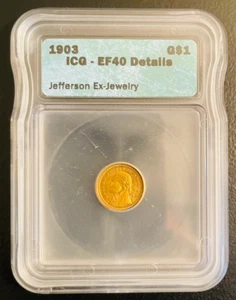1903 Jefferson $1. Gold ICG - EF40 Rare collectible priced right - Picture 1 of 2