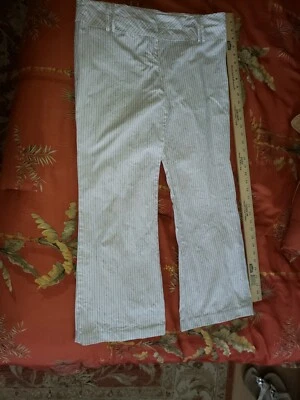 Pantalón Joe BenBasset Blanco Mujer’s Pequeño Rayas Talla 13. Usado en excelente estado  Foto 1 de 4