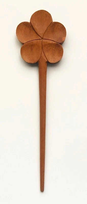 Wooden Hair Pick Plumeria Hawaii Beautiful Jewelry One Stick NIB - Image 1 of 1