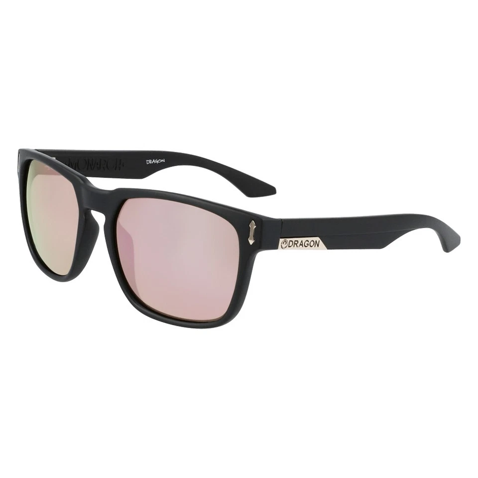 Dragon Eyewear Monarch Sunglasses Matte Black w/ Lumanlens Rose Gold Lens - Image 1 of 1
