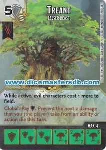 Treant Lesser Beast #54 - Dungeons & Dragons Battle for Faerun - Dice Masters - Picture 1 of 1