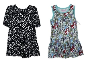 Girls Lot 2 Disney Princess Dress Wonder Nation Black Dress Size XS 4/5 NEW - Picture 1 of 7