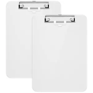 2 Pack Plastic Clipboard w/ Pen Holder for Classroom Office Nurses, 8.5x11 Inch - Picture 1 of 8