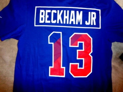 NUEVA NIKE NY Giants ODELL BECKHAM JR #13 Para hombres Mujeres Adolescentes Camiseta Pequeña Foto 1 de 4