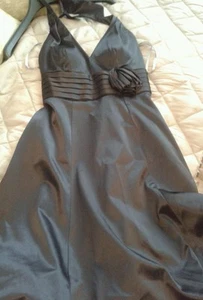 BLACK HALTERNECK DRESS SIZE 8 PROM / RACES / PARTY / WEDDING STUNNING STYLE - Picture 1 of 5