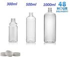 Clear PET Plastic  Bottles With White Screw  Caps  Drinks Bottles  Home Brew Beer