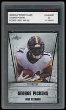 GEORGE PICKENS 2022 LEAF SILVER 1ST GRADED 10 ROOKIE CARD PITTSBURGH STEELERS
