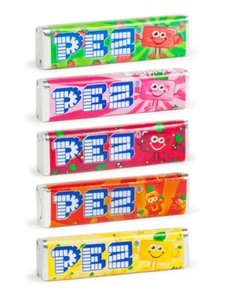 European loose PEZ Candy Rolls / Refills (sets of 5): Assorted Fruit Flavours - Picture 1 of 7
