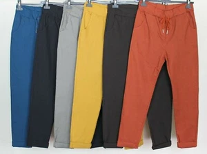 NEW LADIES REGULAR SOFT SMOOTH FABRIC LIGHTWEIGHT STRETCH COMFY MAGIC TROUSERS - Picture 1 of 23