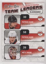 2010-11 O-Pee-Chee Team Leaders Patrick Kane Antti Niemi #TL-7