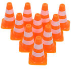 Mini Traffic Cones 50Pcs Miniature Traffic Signs Barricades Signs Toy