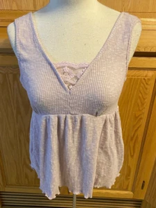 NWT Women's Medium Maurices Purple V-Neck Tank Top Casual Modern Everyday Wear - Picture 1 of 8