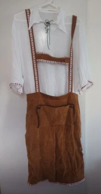size XL Fancy Dress Costume collection brown Shorts with white see through shirt — 第 1/4 张图片