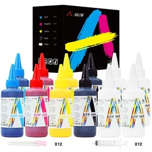 Lot A-SUB DTF INK for Epson ET-8550 L1800 L805 XP-15000 R1390 / White Ink 1000ML - Picture 1 of 26