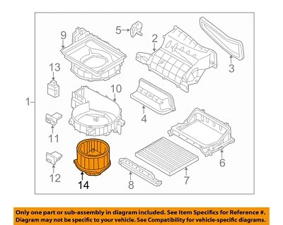 HYUNDAI OEM 11-17 Elantra Coupe Air Conditioner Heater-Blower Motor 971133X000 - Imagem 1 de 2