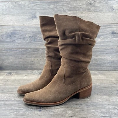 Botas de gamuza Niccole para mujer de tacón alto talla 8 marrón Foto 1 de 4