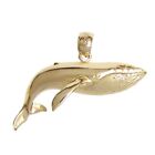 New 14k Yellow Gold Whale Pendant