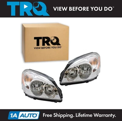 TRQ Headlight Assembly Set Driver & Passenger Side Fits 2006-2011 Buick Lucerne - Изображение 1 из 4