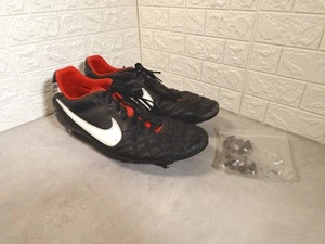 Mens Nike Tiempo Mystic lV SG Black Red 2012 Rugby Football Shoes Boots Cleats - Picture 1 of 11